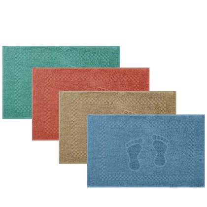 Imagem de Tapete Banheiro Toalha Piso Kit 04 Unidades