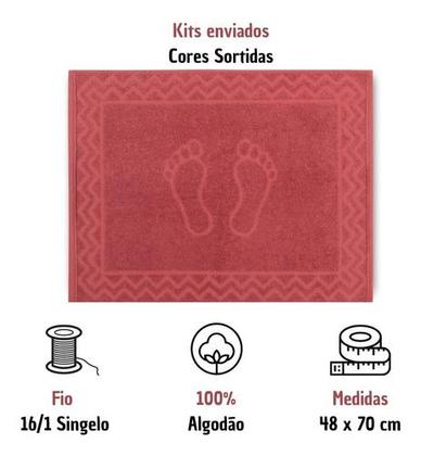 Imagem de Tapete Banheiro Toalha Piso Kit 06 Unidades.