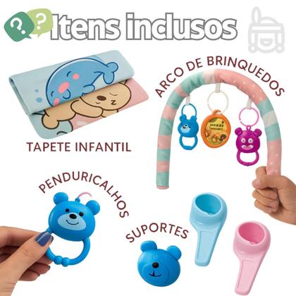 Imagem de Tapete Bebê de Atividades Musical com Piano Interativo para Bebê 3 meses Rosa ou Azul