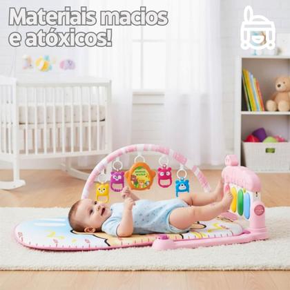 Imagem de Tapete Bebê de Atividades Musical com Piano Interativo para Bebê 3 meses Rosa ou Azul