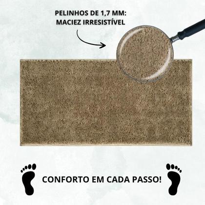 Imagem de Tapete Beira De Cama 66x120 Oasis Shaggy Bege Trigo