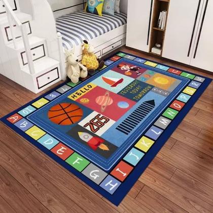 Imagem de Tapete Belga Infantil Kids 100cm X 140cm Quarto Playground Anti derrapante