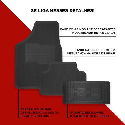 Imagem de Tapete Borracha Automotivo Chevrolet Prisma Onix Celta Corsa