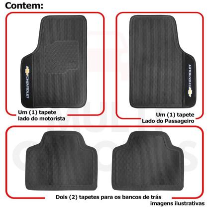 Imagem de Tapete Borracha Gm Agile Astra Onix Prisma Celta Bordado