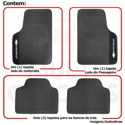 Imagem de Tapete Borracha Gm Agile Astra Onix Prisma Celta Bordado