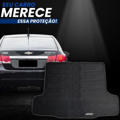 Imagem de Tapete Borracha Porta Malas Cruze Sedan 2011 a 2016 Premium Traseiro Inteiriço