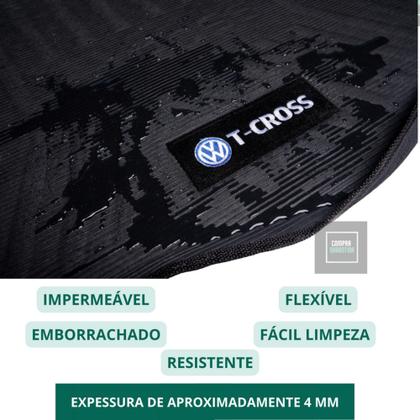 Imagem de Tapete Borracha T-cross Com Traseiro Interiço E Porta-malas