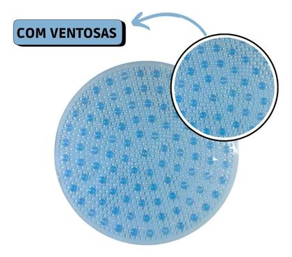 Imagem de Tapete Box Antiderrapante Banheiro Redondo 50x50 Cm