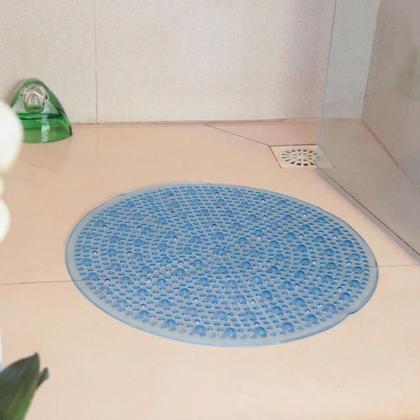 Imagem de Tapete Box Antiderrapante Banheiro Redondo 50x50 Cm