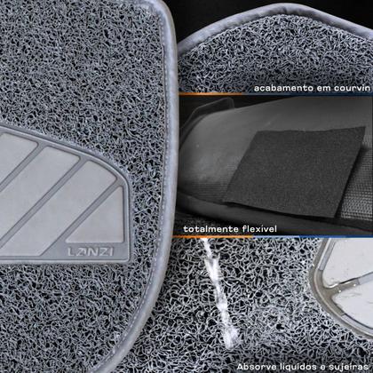 Imagem de Tapete Capacho Automotivo Golf Comfortline 2002 03 04 a 10 11 Impermeável Personalizado Cor Cinza