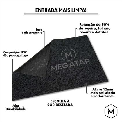Imagem de Tapete Capacho Bem Vindo Azul 60x40 - Preto