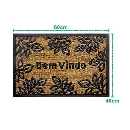 Imagem de TAPETE CAPACHO BEM VINDO EMBORRACHADO FIBRA COCO 60x40cm