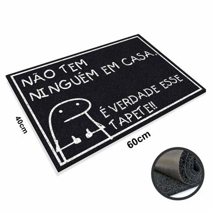 Imagem de Tapete Capacho Bento Cake 60x40 Nao Tem Ninguem Casa Entrada