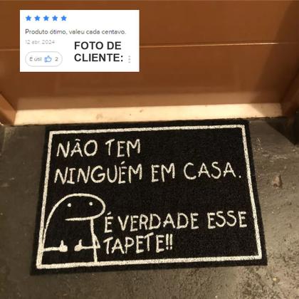 Imagem de Tapete Capacho Bento Cake 60x40 Nao Tem Ninguem Casa Entrada