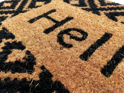 Imagem de Tapete Capacho de Coco 033x060 -8 - Palha Preto - Edantex