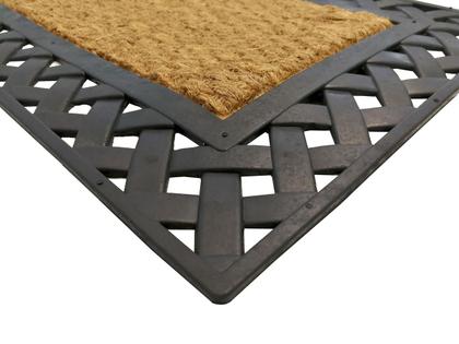 Imagem de Tapete Capacho de Coco 040x060 Prime-3 - Palha Preto - Edantex