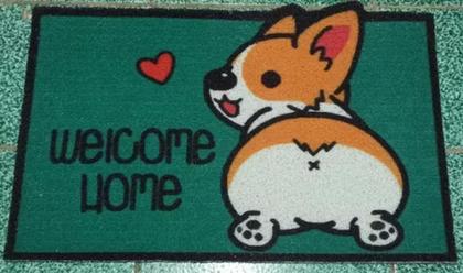 Imagem de Tapete Capacho Decorativo Bem Vindo Tema Pets 60x40