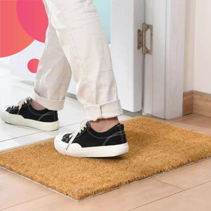 Imagem de TAPETE CAPACHO FIBRA DE COCO 60x40CM PARA PORTA DE ENTRADA