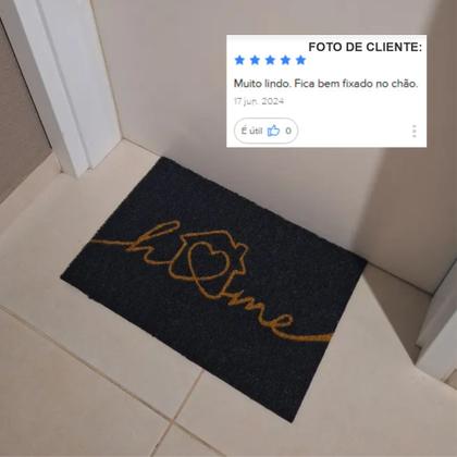 Imagem de Tapete Capacho Home de Boas Vindas 60x40 Personalize Entrad