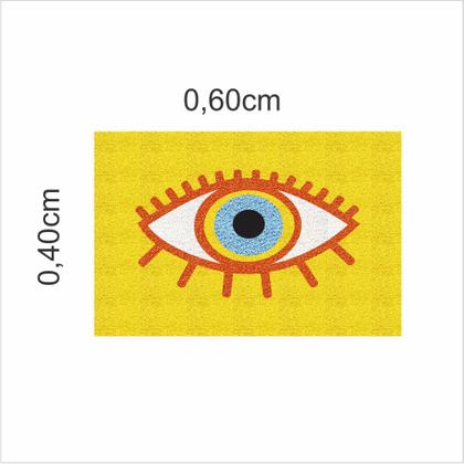 Imagem de Tapete Capacho Olho Grego De Decoração 60X40 cm.