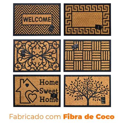 Imagem de Tapete Capacho Porta Fibra Coco E Borracha 40X60Cm Rio Home