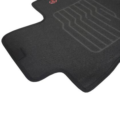 Imagem de Tapete Carpete Corolla 2018 à 2019 Preto Logo Bordado Jogo 5 Peças Ecotap S5187 Automotivo Soft
