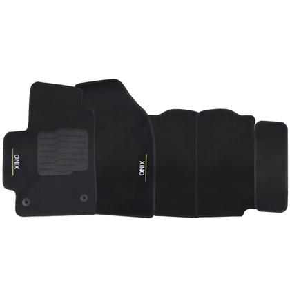 Imagem de Tapete Carpete Onix 2020 à 2025 Preto Logo Bordado Jogo 5 Peças Personalizado Automotivo