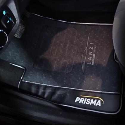 Imagem de Tapete Carro para Prisma 2013 2014 2015 2016 2017 2018 2019 2020 2021 Borracha Alta Qualidade Premium Traseiro Inteiriço