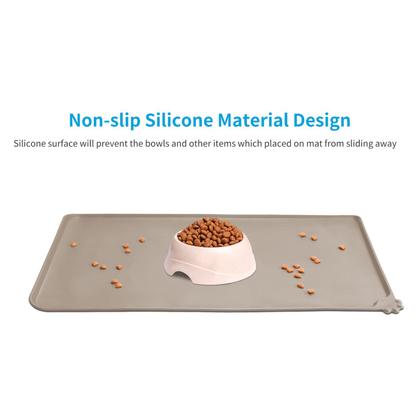 Imagem de Tapete de alimentação para animais de estimação AUDWUD Silicone impermeável para cães e gatos