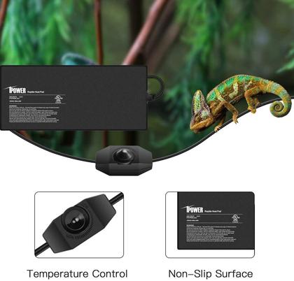 Imagem de Tapete de aquecimento para répteis iPower 8x18in 24W com controlador de temperatura