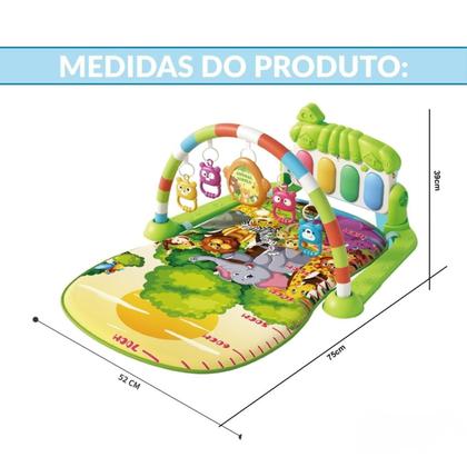 Imagem de Tapete de Atividades Bebê com Piano Musical e Móbile Interativo Tapete Infantil Educativo Ideal para Tummy Time e Desenvolvimento Sensorial