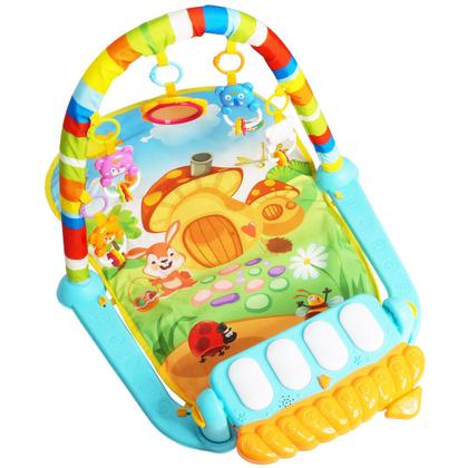 Imagem de Tapete de Atividades Bebe Infantil Musical Mobile Piano 5 Brinquedos Interativo Importway BWTIP-001