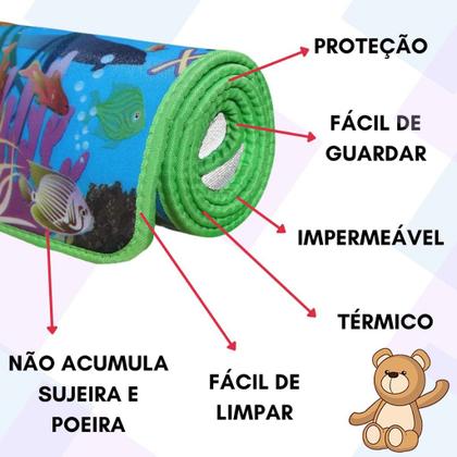 Imagem de Tapete de Atividades Infantil Bebe Com Proteção Térmica 120 x 90 CM