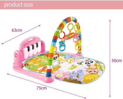 Imagem de Tapete De Atividades Infantil Musical Toca Piano Happy Rosa