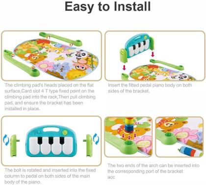 Imagem de Tapete De Atividades Infantil Musical Toca Piano Happy Verde