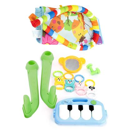 Imagem de Tapete De Atividades Para Bebê Com Piano Musical E Móbile  Ginásio Infantil Estampa Colorida Estimula Desenvolvimento Motor E Sensorial