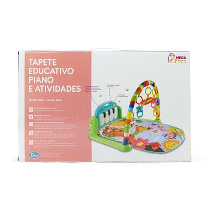 Imagem de Tapete De Atividades Para Bebê Com Piano Musical E Móbile  Ginásio Infantil Estampa Colorida Estimula Desenvolvimento Motor E Sensorial