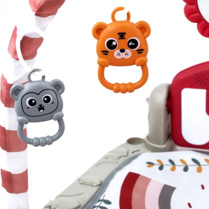 Imagem de Tapete De Atividades Para Bebê Com Piano Musical E Móbile  Ginásio Infantil Estampa Colorida Estimula Desenvolvimento Motor E Sensorial