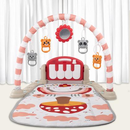 Imagem de Tapete De Atividades Para Bebê Com Piano Musical E Móbile  Ginásio Infantil Estampa Colorida Estimula Desenvolvimento Motor E Sensorial