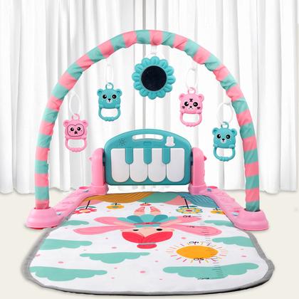 Imagem de Tapete De Atividades Para Bebê Com Piano Musical E Móbile  Ginásio Infantil Estampa Colorida Estimula Desenvolvimento Motor E Sensorial