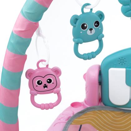 Imagem de Tapete De Atividades Para Bebê Com Piano Musical E Móbile  Ginásio Infantil Estampa Colorida Estimula Desenvolvimento Motor E Sensorial