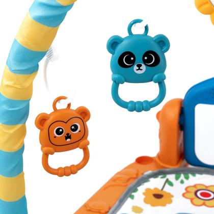 Imagem de Tapete De Atividades Para Bebê Com Piano Musical E Móbile  Ginásio Infantil Estampa Colorida Estimula Desenvolvimento Motor E Sensorial