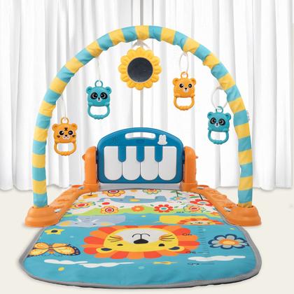 Imagem de Tapete De Atividades Para Bebê Com Piano Musical E Móbile  Ginásio Infantil Estampa Colorida Estimula Desenvolvimento Motor E Sensorial