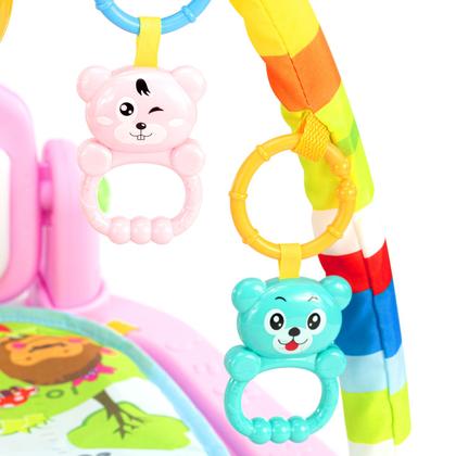 Imagem de Tapete De Atividades Para Bebê Com Piano Musical E Móbile  Ginásio Infantil Estampa Colorida Estimula Desenvolvimento Motor E Sensorial