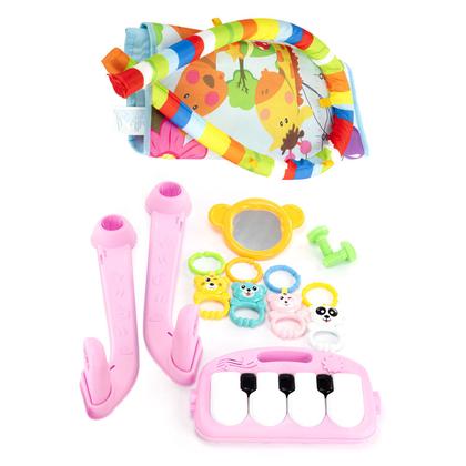 Imagem de Tapete De Atividades Para Bebê Com Piano Musical E Móbile  Ginásio Infantil Estampa Colorida Estimula Desenvolvimento Motor E Sensorial