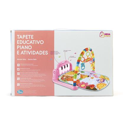 Imagem de Tapete De Atividades Para Bebê Com Piano Musical E Móbile  Ginásio Infantil Estampa Colorida Estimula Desenvolvimento Motor E Sensorial