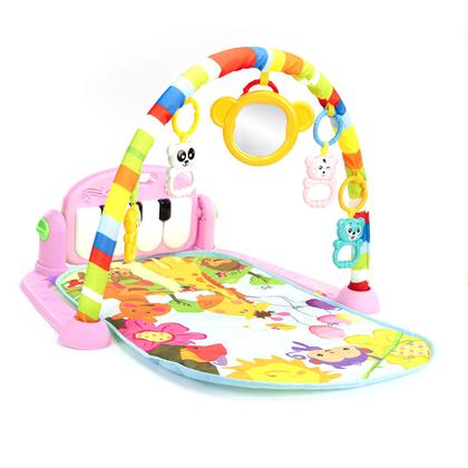 Imagem de Tapete De Atividades Para Bebê Com Piano Musical E Móbile  Ginásio Infantil Estampa Colorida Estimula Desenvolvimento Motor E Sensorial