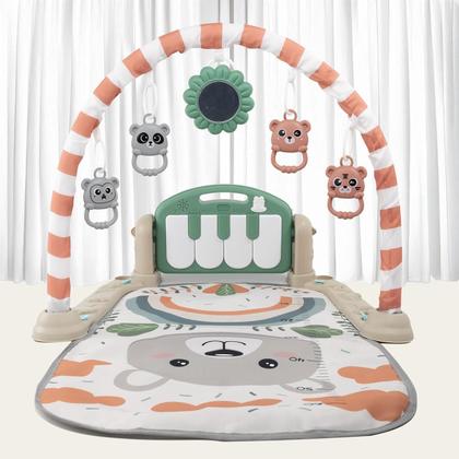 Imagem de Tapete De Atividades Para Bebê Com Piano Musical E Móbile  Ginásio Infantil Estampa Colorida Estimula Desenvolvimento Motor E Sensorial