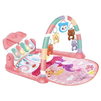 Imagem de Tapete de Atividades para Bebê Musical com Piano e Arco de Brinquedos Interativos