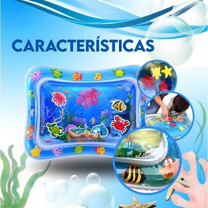 Imagem de Tapete de Atividades Para Bebês Inflável Interativo Aquario Almofada Sensorial Menina e Menino